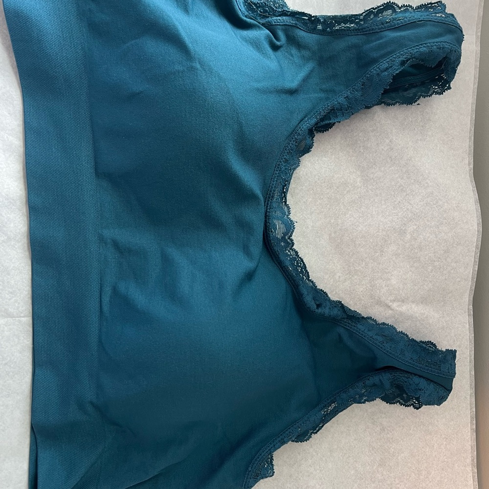 Teal Lace Trim Bralette